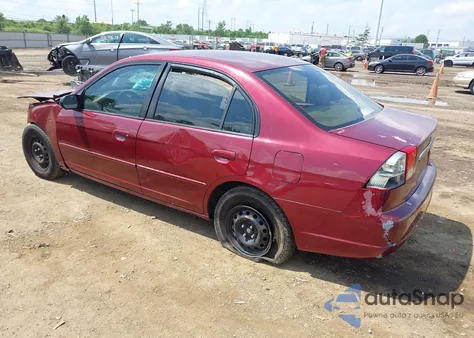 2003 Honda Civic Lx z USA, uszkodzony, nr VIN 2HGES165X3H597779